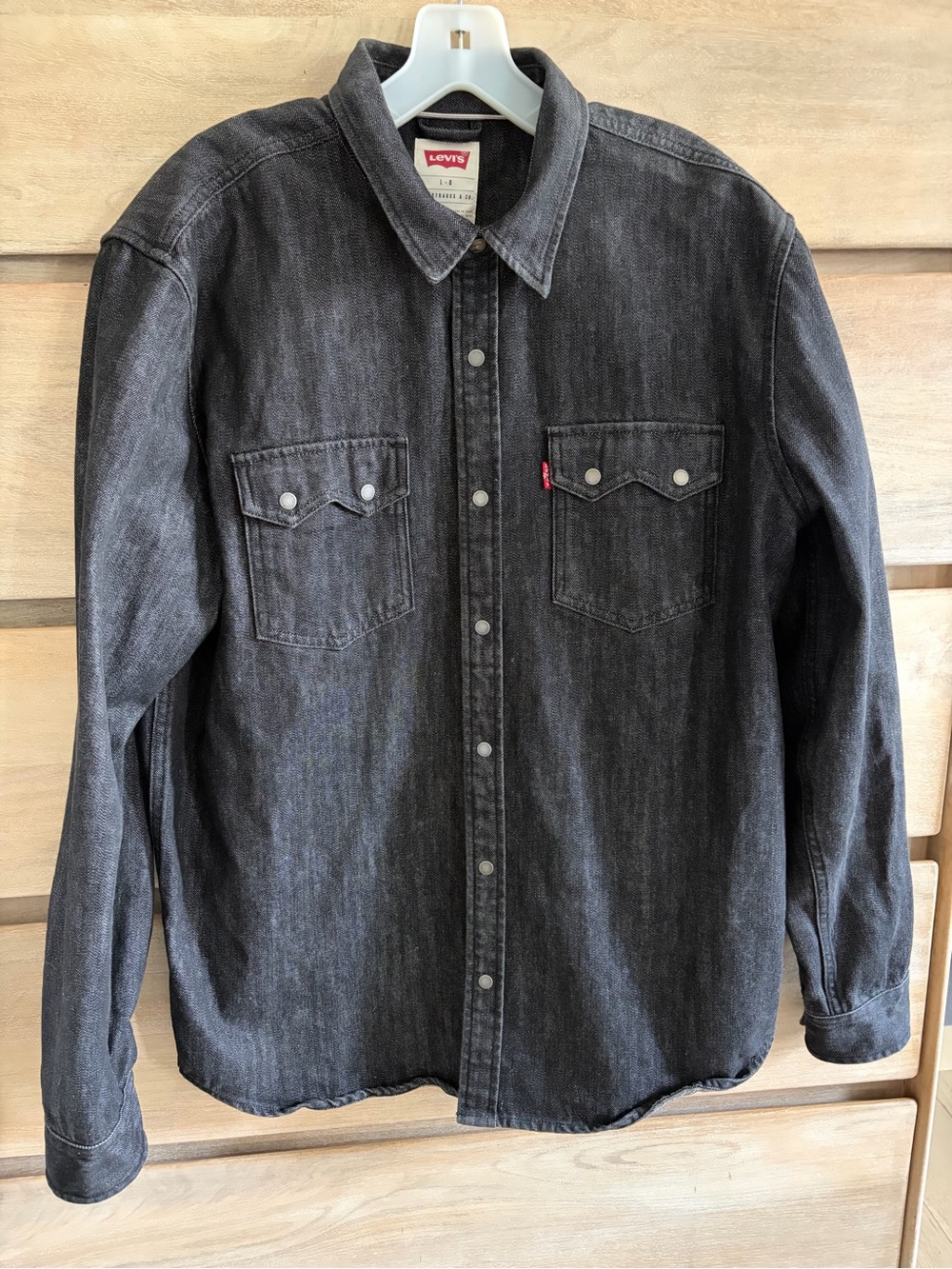 Levi's Black Washed Denim Sawtooth Button-Down Shirt